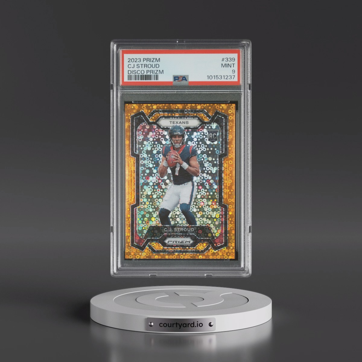 2023 Panini Prizm #339 CJ Stroud - Disco Prizm (PSA 9 MINT)