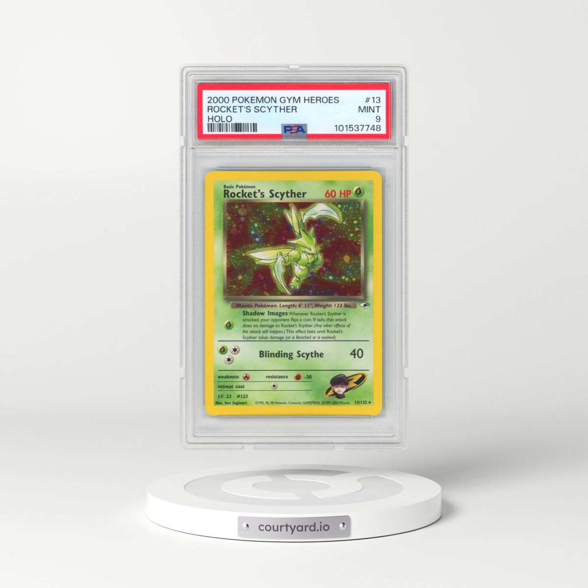 2000 Pokémon Gym Heroes #13 Rocket's Scyther - Holo (PSA 9 MINT)