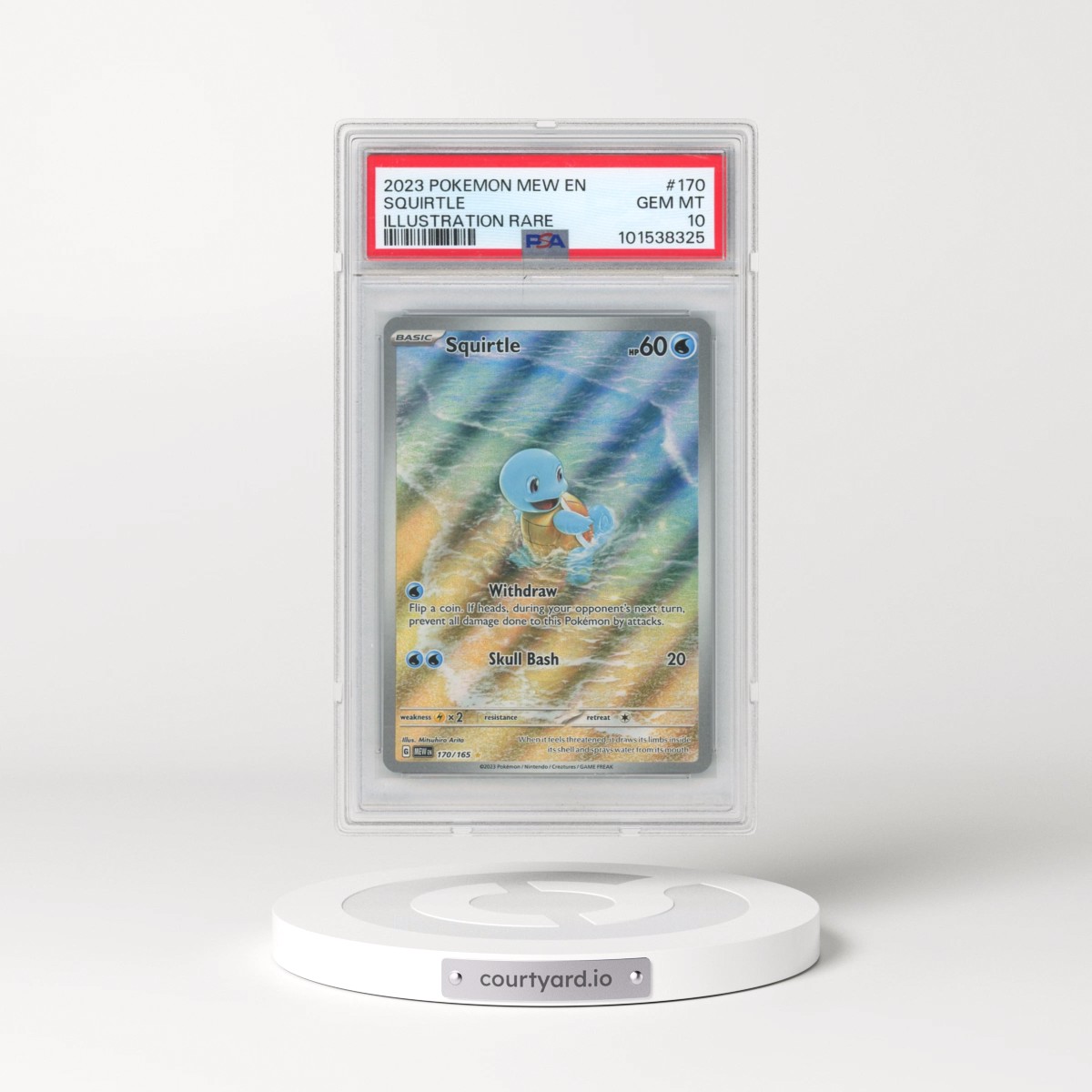 2023 Pokémon Mew EN-151 #170 Squirtle - Illustration Rare (PSA 10 GEM MINT)