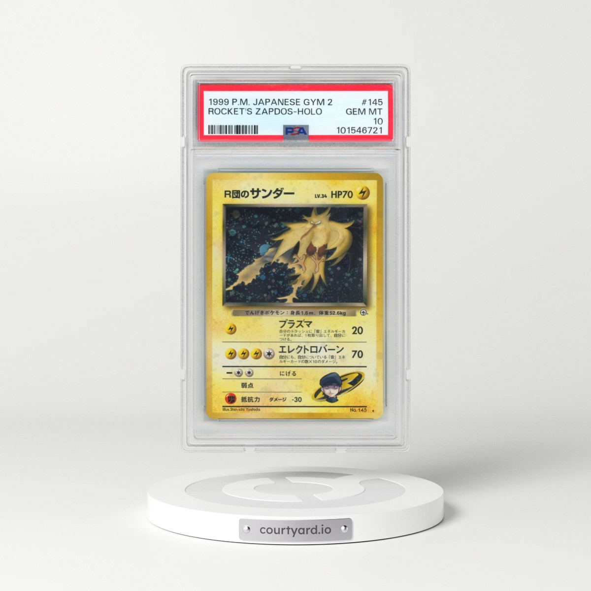 1999 Pokémon Gym 2 #145 Rocket's Zapdos - Holo (PSA 10 GEM MINT)