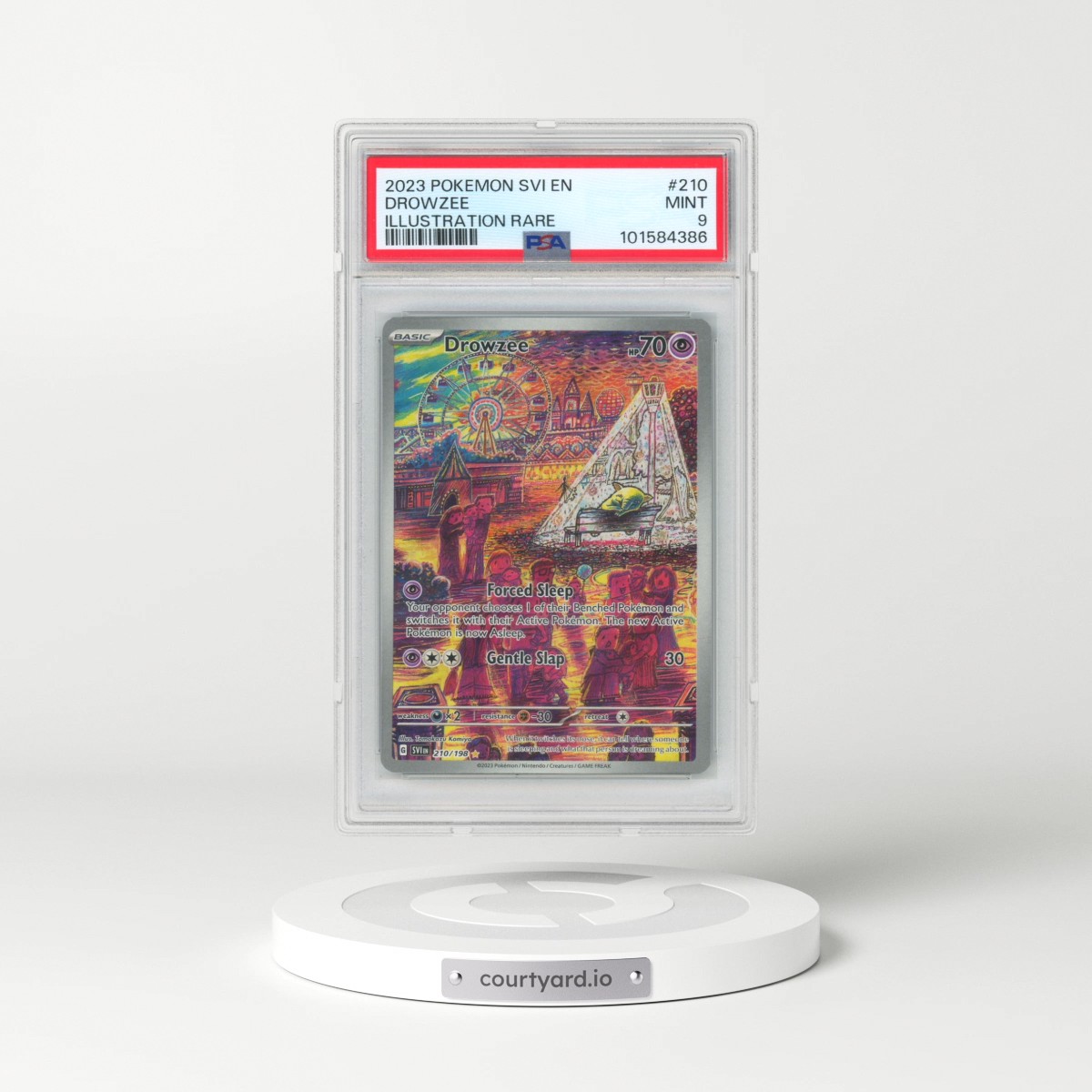 2023 Pokémon Svi EN-Scarlet & Violet #210 Drowzee - Illustration Rare (PSA 9 MINT)