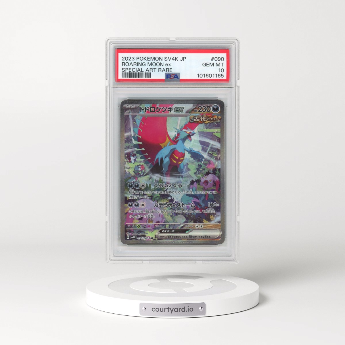 2023 Pokémon Sv4k-Ancient Roar #090 Roaring Moon EX - Holo Special Art Rare (PSA 10 GEM MINT)