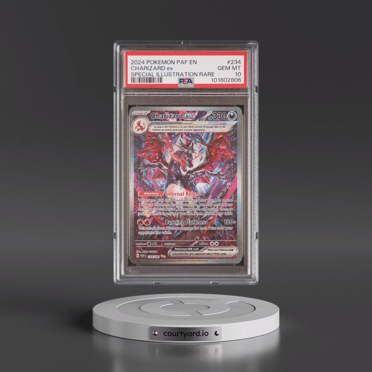 2024 Pokémon Paf EN-Paldean Fates #234 Charizard EX - Holo Special Illustration Rare (PSA 10 GEM MINT)