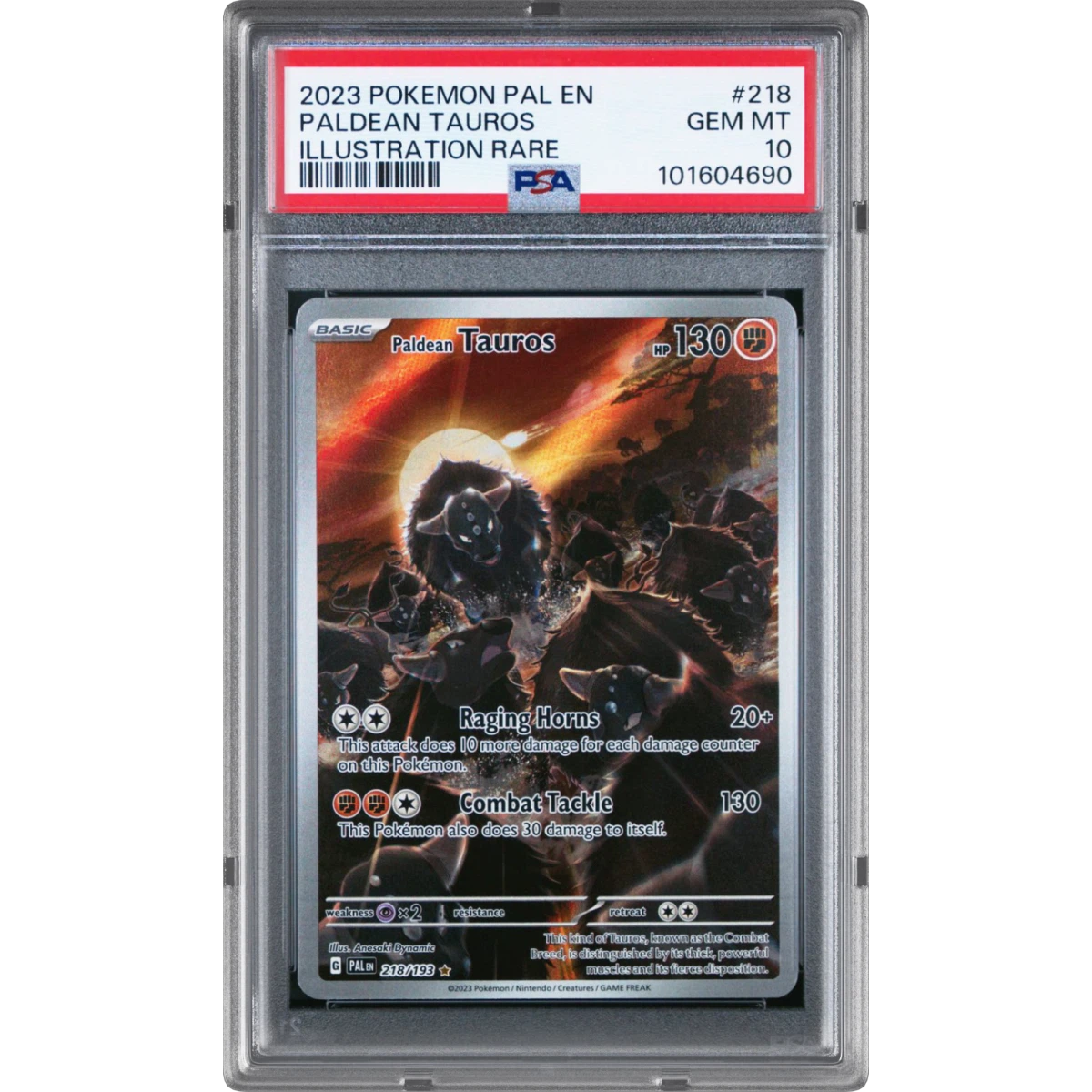 Paldean Tauros card artwork