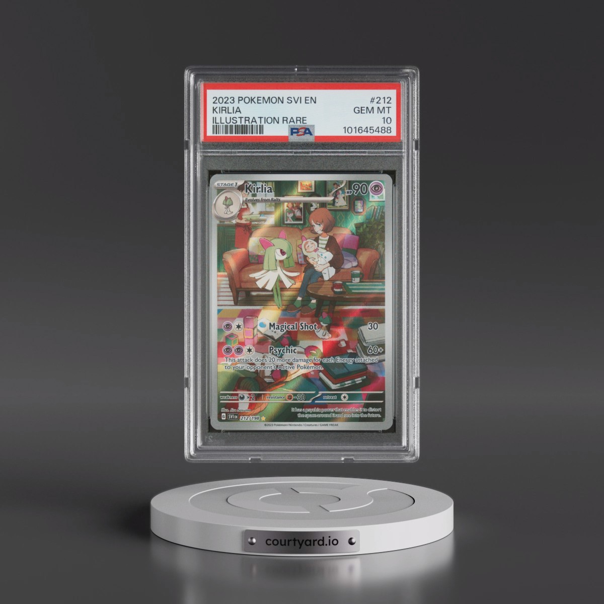 2023 Pokémon Svi EN-Scarlet & Violet #212 Kirlia - Illustration Rare (PSA 10 GEM MINT)
