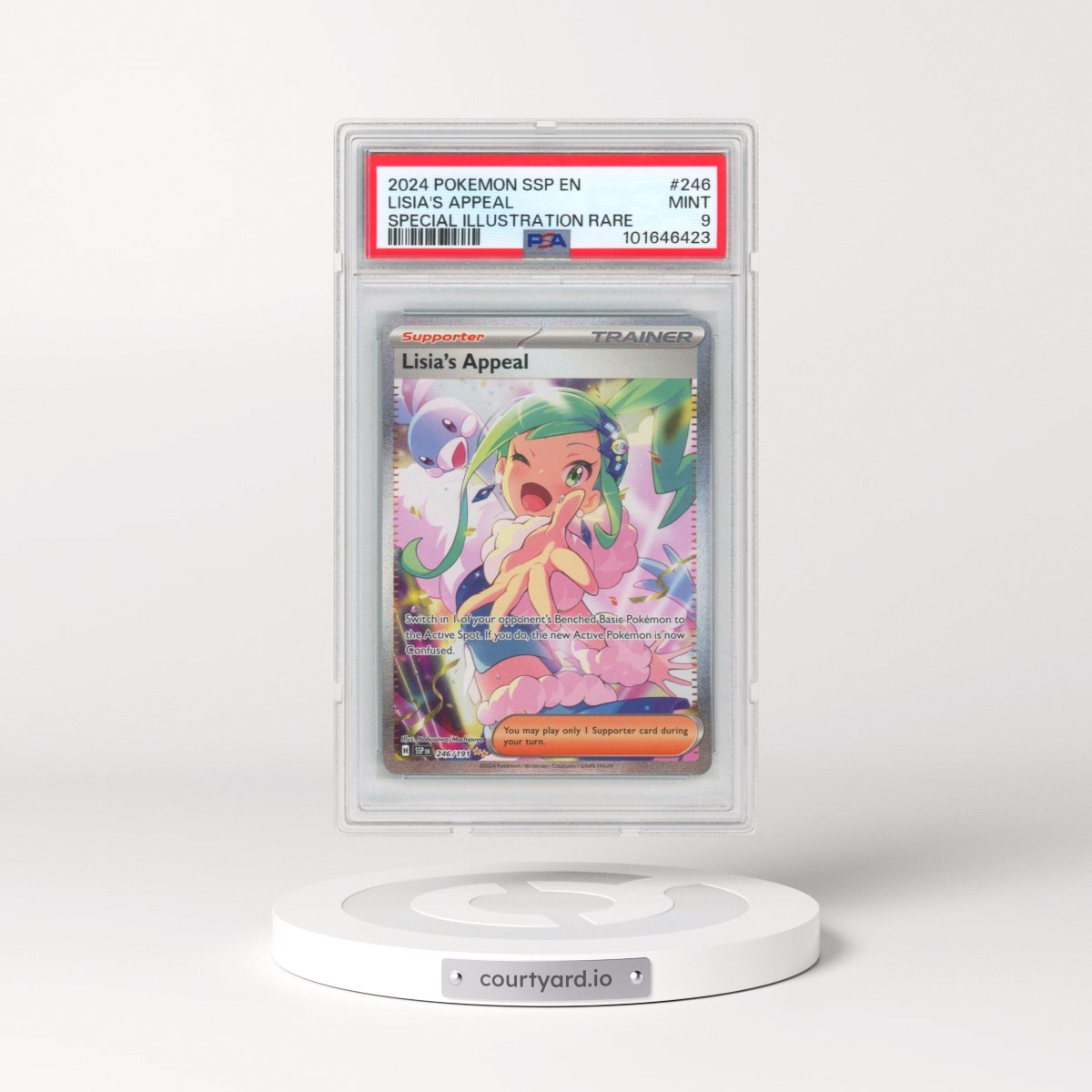 2024 Pokémon Ssp EN-Surging Sparks #246 Lisia's Appeal - Special Illustration Rare (PSA 9 MINT)