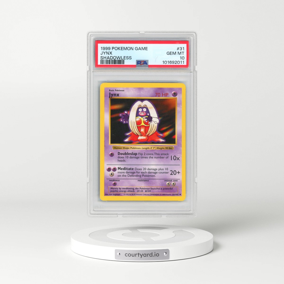 1999 Pokémon Game #31 Jynx - Shadowless (PSA 10 GEM MINT)