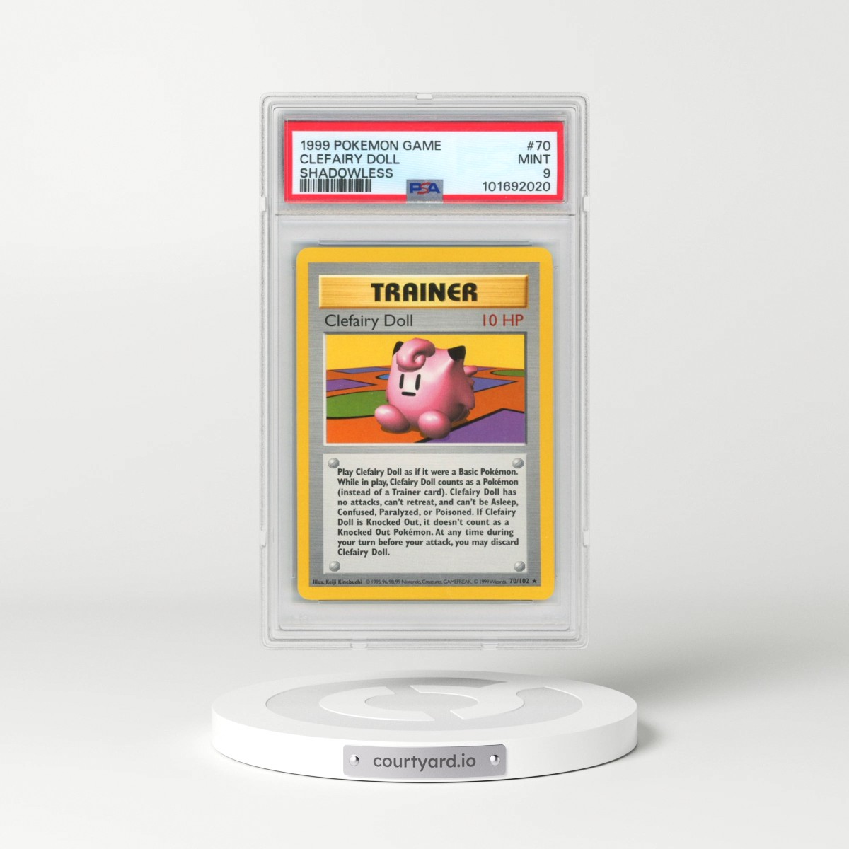 1999 Pokémon Game #70 Clefairy Doll - Shadowless (PSA 9 MINT)