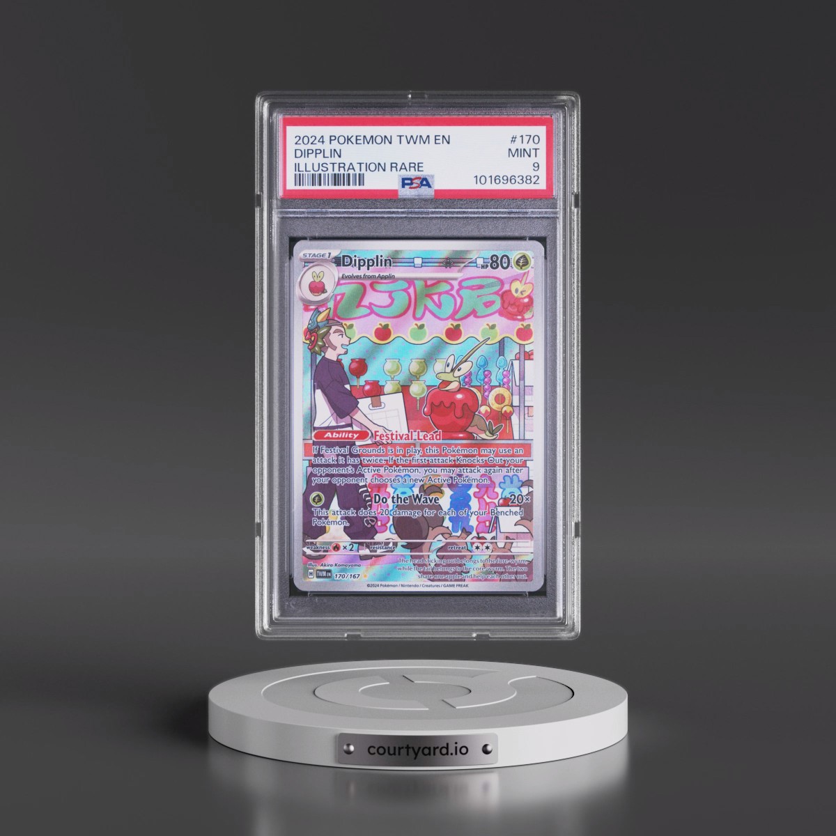 2024 Pokémon Twm EN-Twilight Masquerade #170 Dipplin - Illustration Rare (PSA 9 MINT)