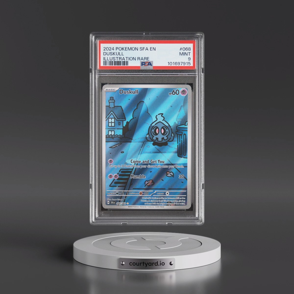 2024 Pokémon Sfa EN-Shrouded Fable #068 Duskull - Illustration Rare (PSA 9 MINT)