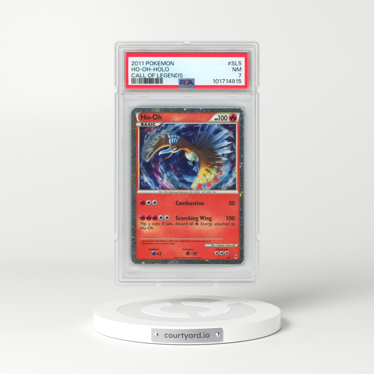 2011 Pokémon Call of Legends #SL5 HO-Oh - Holo (PSA 7 NM)