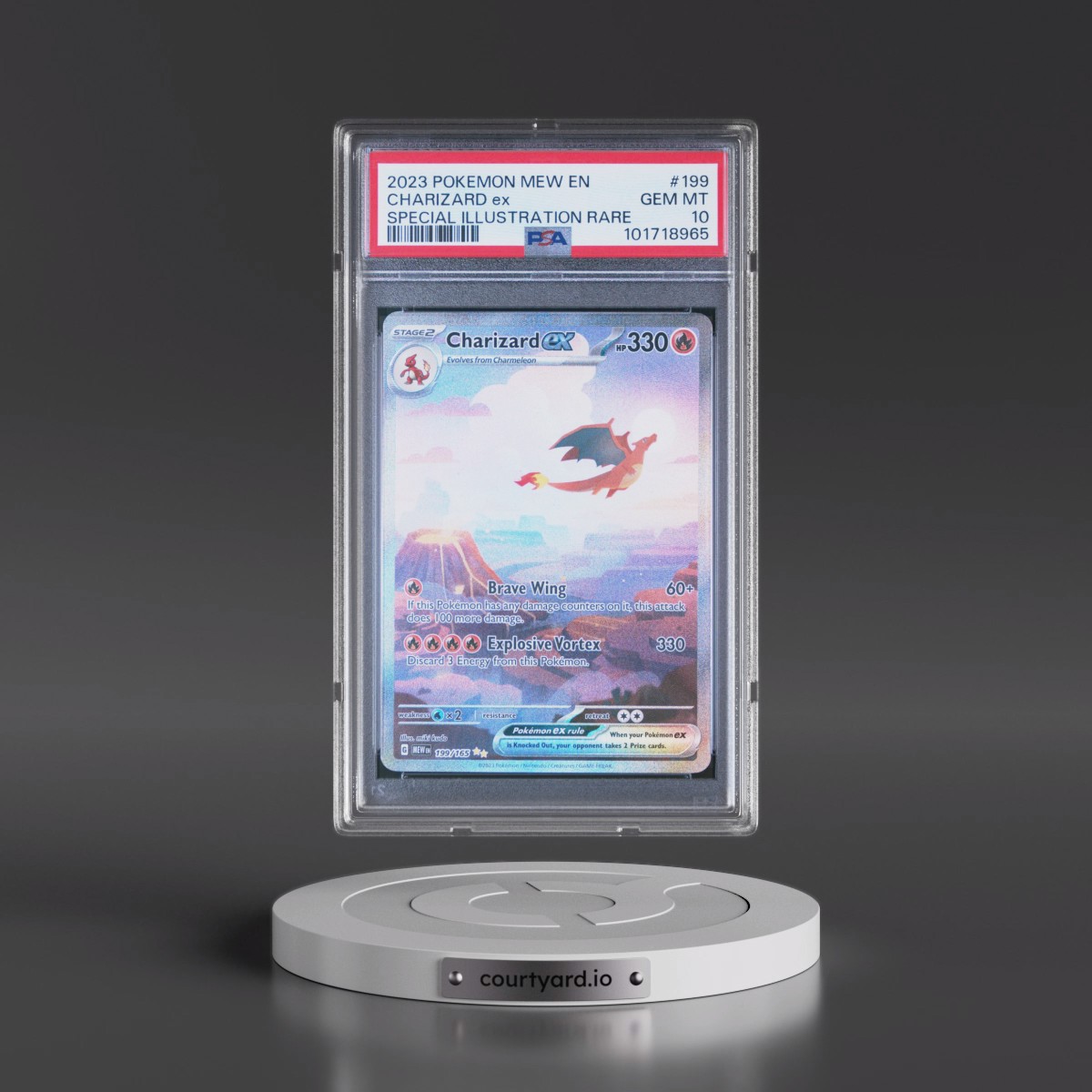 2023 Pokémon Mew EN-151 #199 Charizard EX - Holo Special Illustration Rare (PSA 10 GEM MINT)