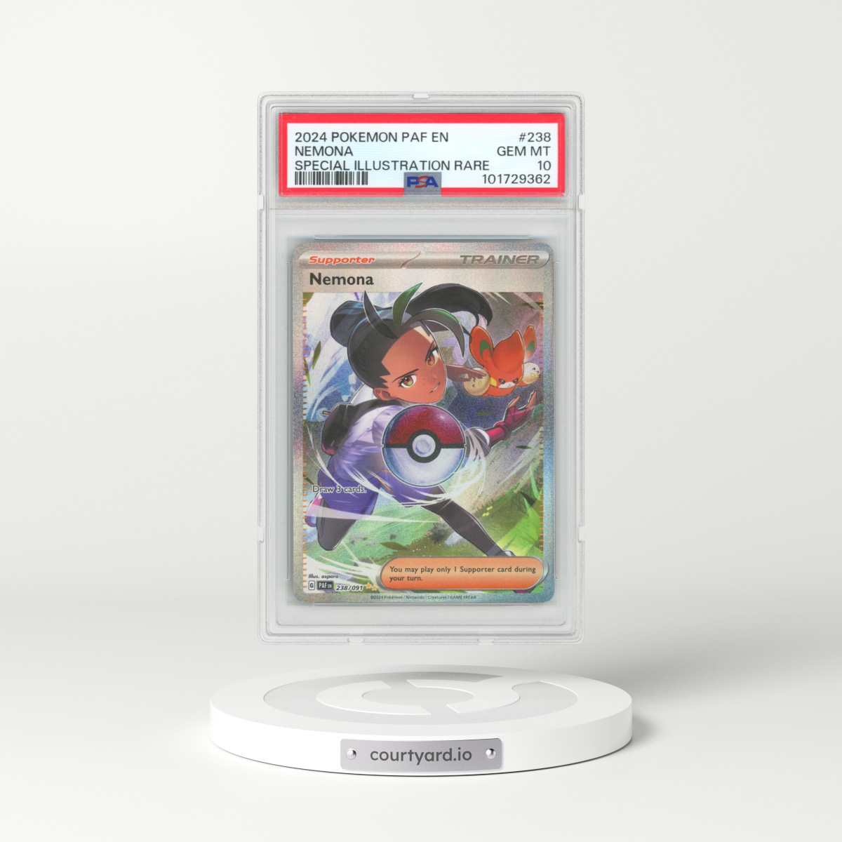 2024 Pokémon Paf EN-Paldean Fates #238 Nemona - Special Illustration Rare (PSA 10 GEM MINT)