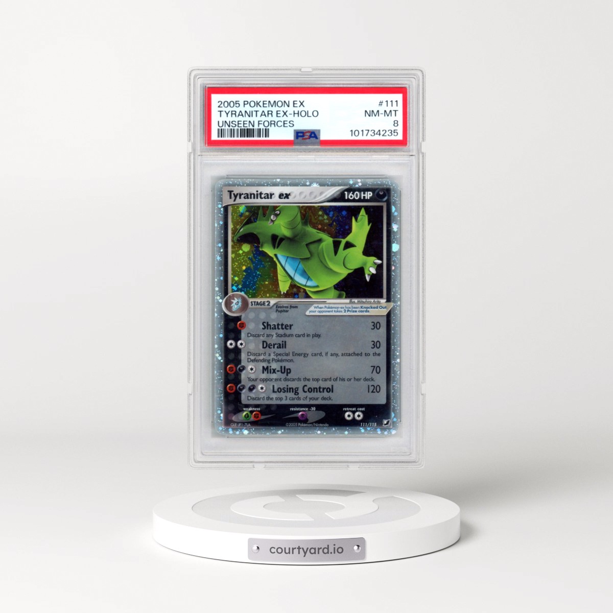2005 Pokémon EX Unseen Forces #111 Tyranitar EX - Holo Holo (PSA 8 NM-MT)