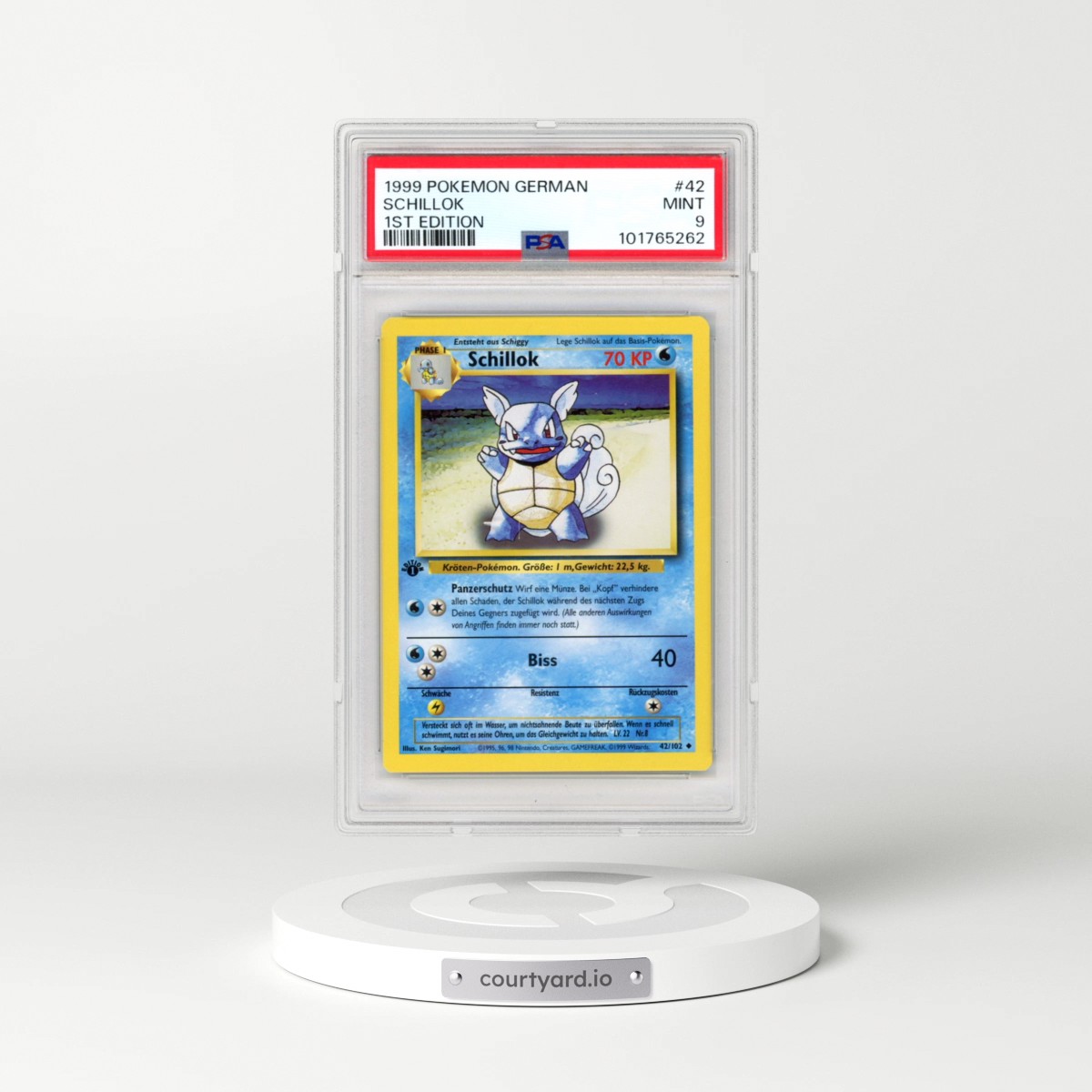 1999 Pokémon #42 Schillok - 1st Edition (PSA 9 MINT)