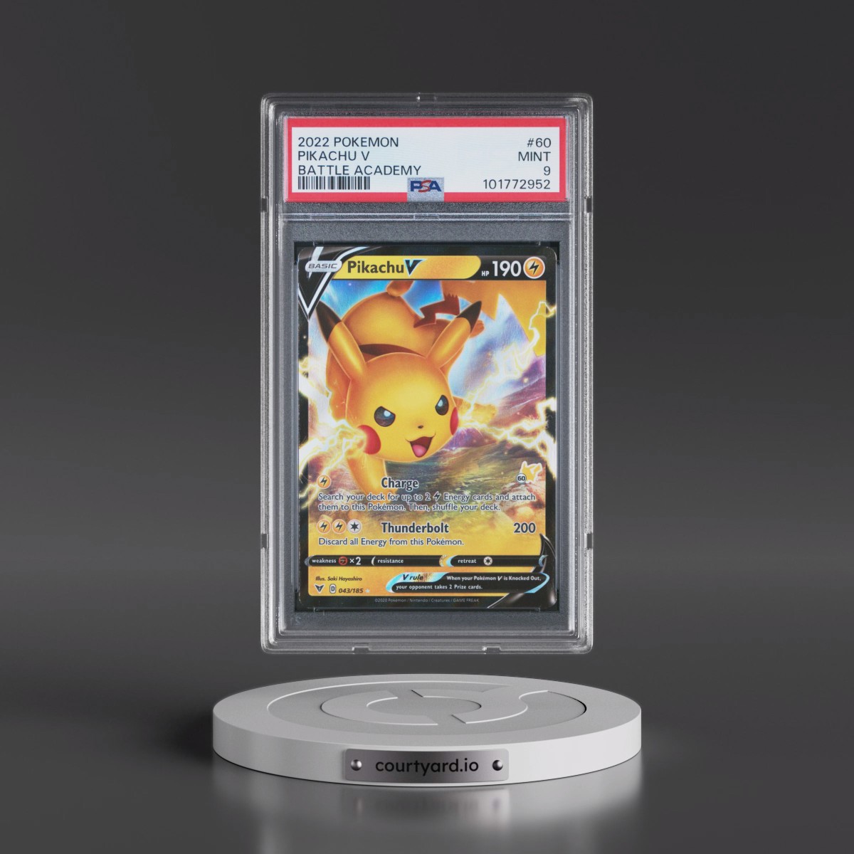 2022 Pokémon Battle Academy #60 Pikachu V - Holo (PSA 9 MINT)