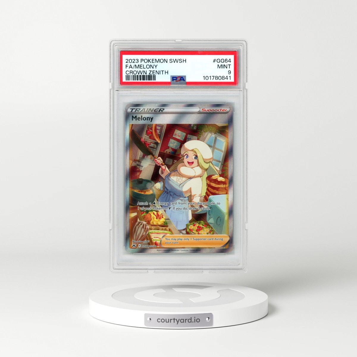 2023 Pokémon Sword and Shield Crown Zenith #GG64 Melony - Full Art (PSA 9 MINT)