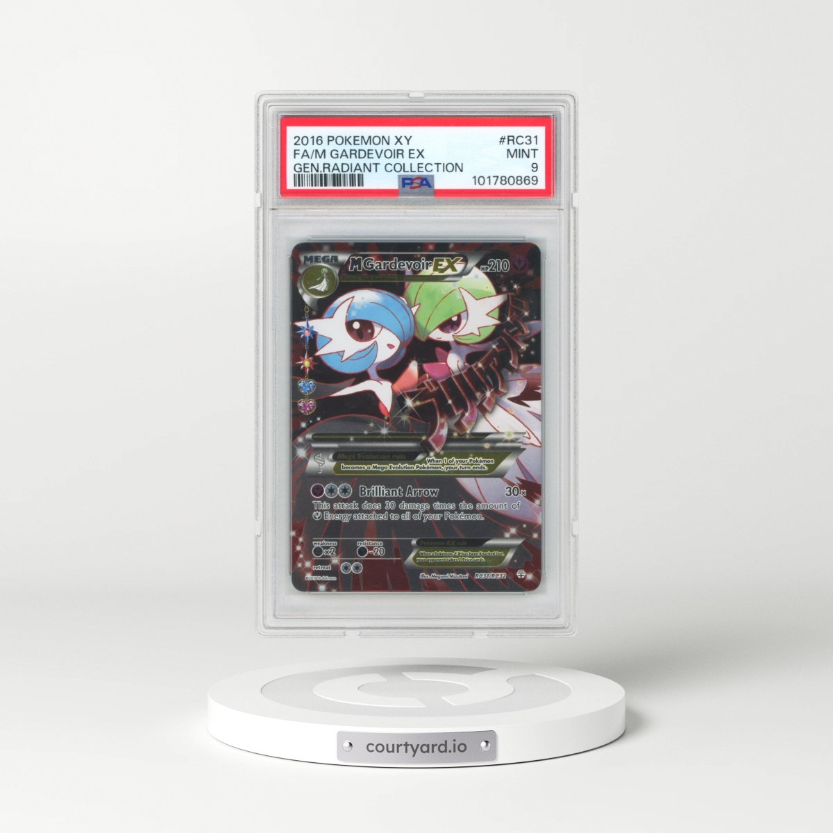 2016 Pokémon XY Generations Radiant Collection #RC31 M Gardevoir EX - Holo Full Art (PSA 9 MINT)
