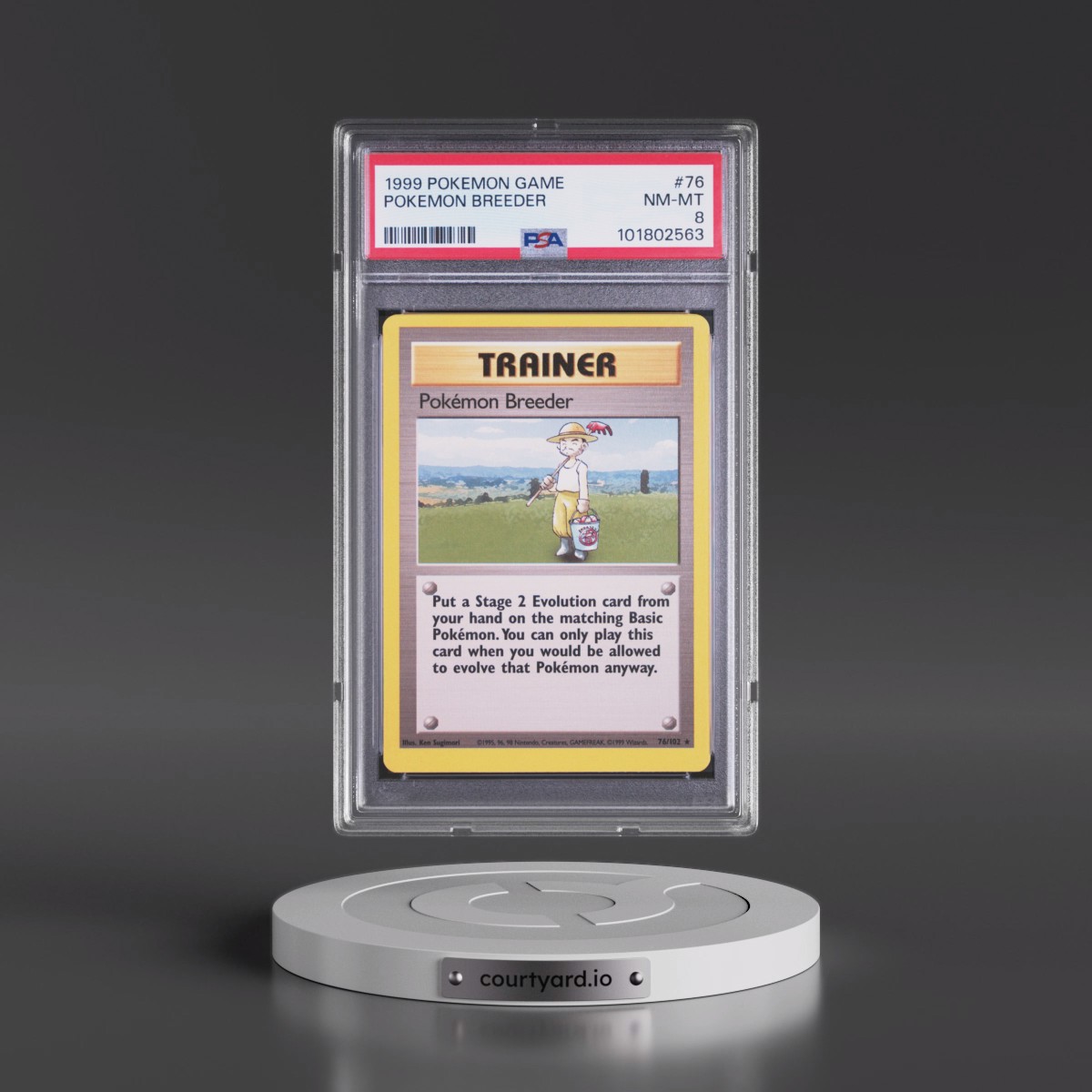 1999 Pokémon Game #76 Pokemon Breeder (PSA 8 NM-MT)