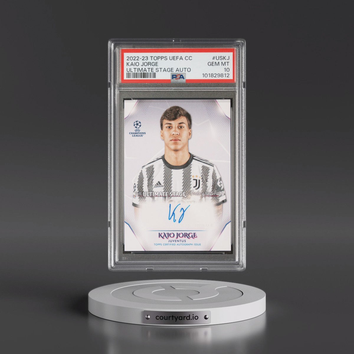 2022 Topps UEFA Club Competitions Ultimate Stage Autographs #USKJ Kaio Jorge (PSA 10 GEM MINT)