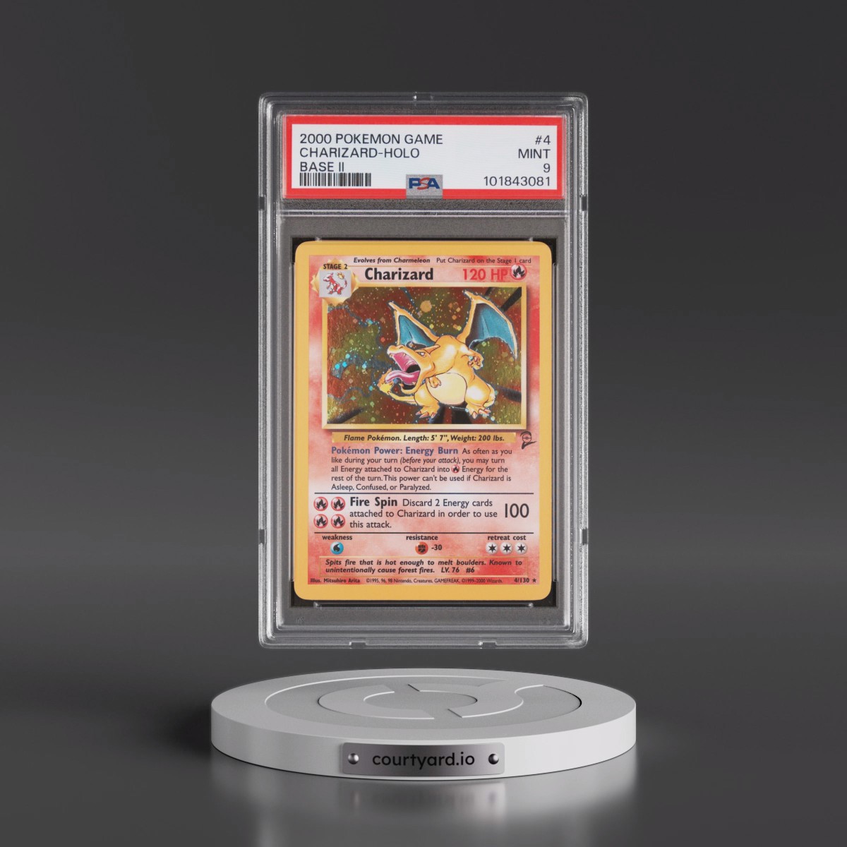 2000 Pokémon Game Base II #4 Charizard - Holo (PSA 9 MINT)