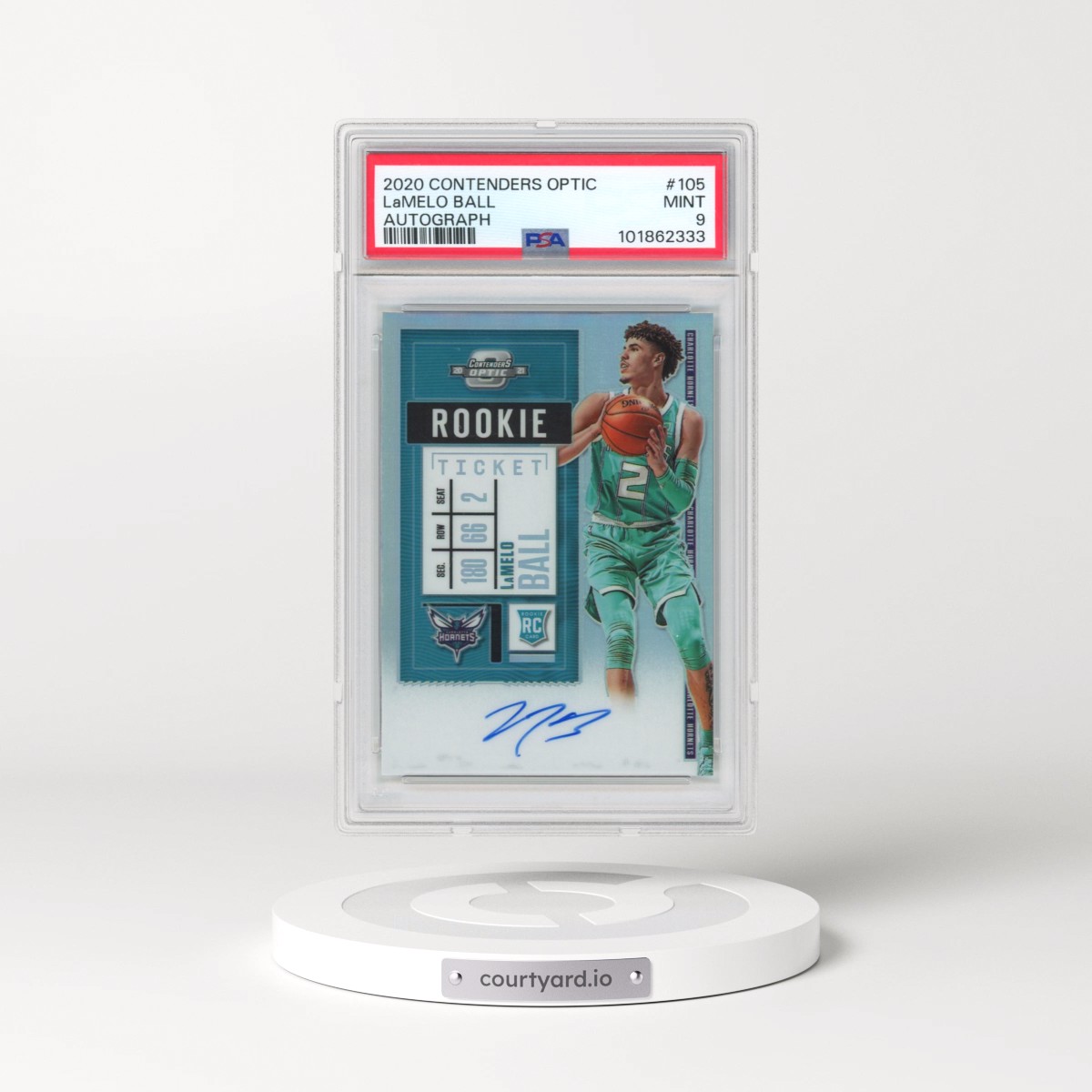 2020 Panini Contenders Optic LaMelo Ball - Autograph #105 PSA 9