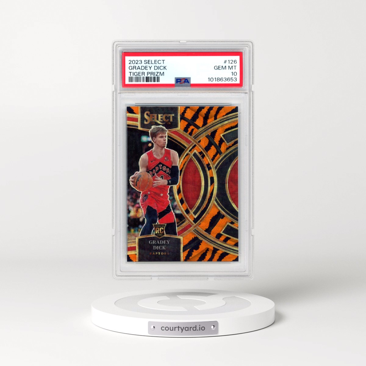 2023 Panini Select #126 Gradey Dick - Tiger Prizm (PSA 10 GEM MINT)
