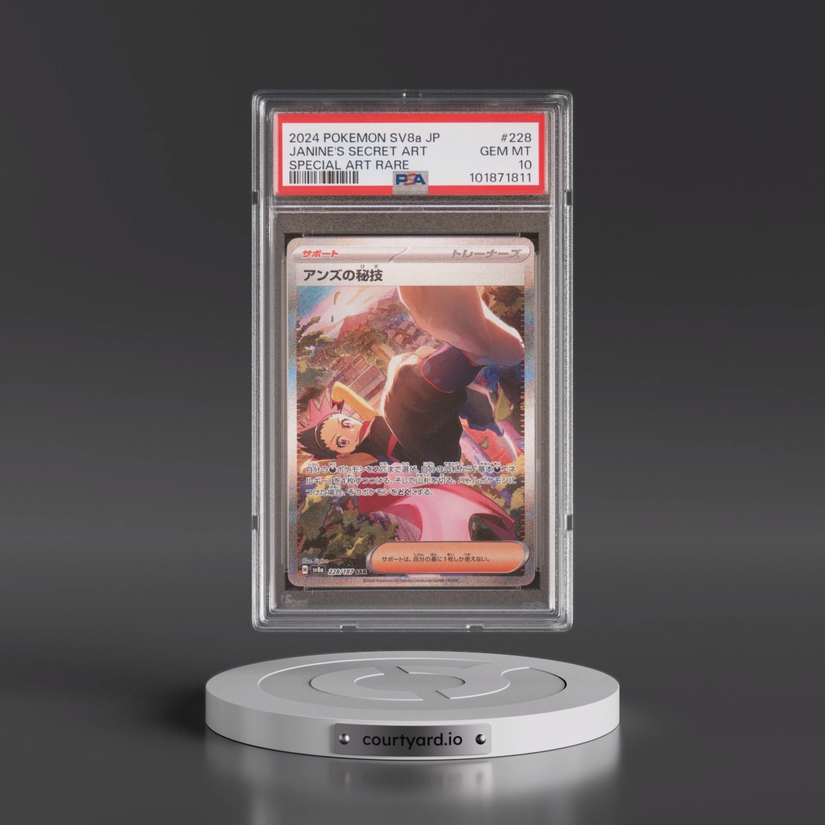 2024 Pokémon Sv8a-Terastal Fest EX #228 Janine's Secret Art - Special Art Rare (PSA 10 GEM MINT)