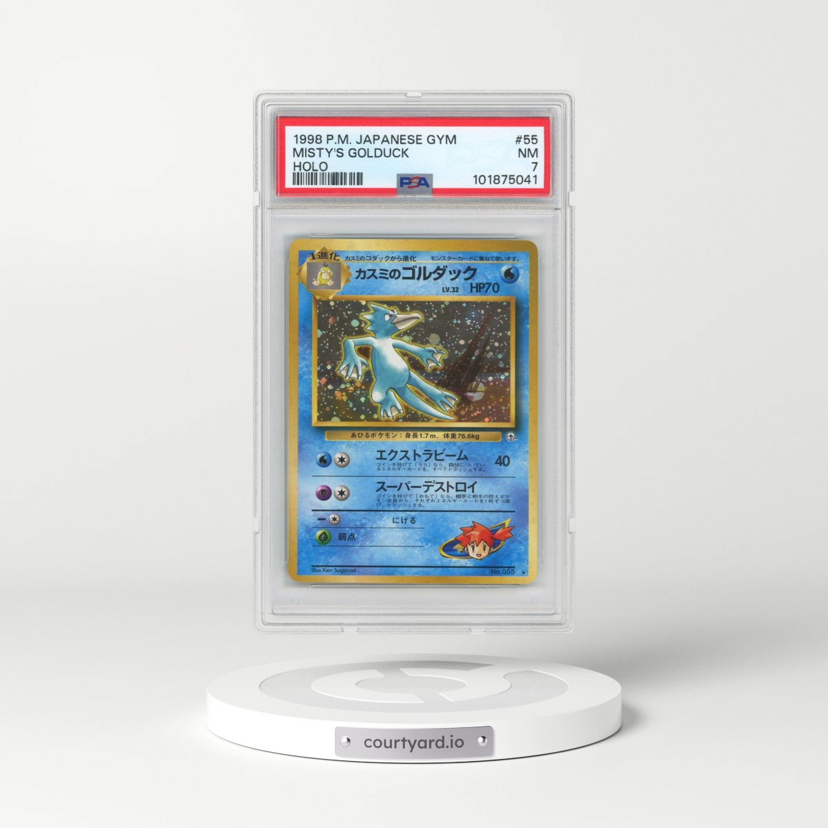 1998 Pokémon Gym #55 Misty's Golduck - Holo (PSA 7 NM)