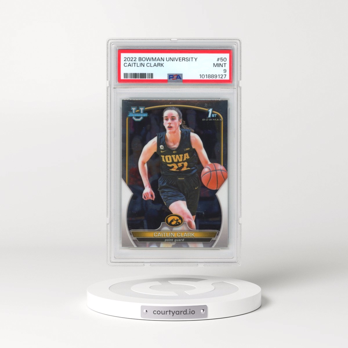 2022 Bowman Chrome University #50 Caitlin Clark (PSA 9 MINT)