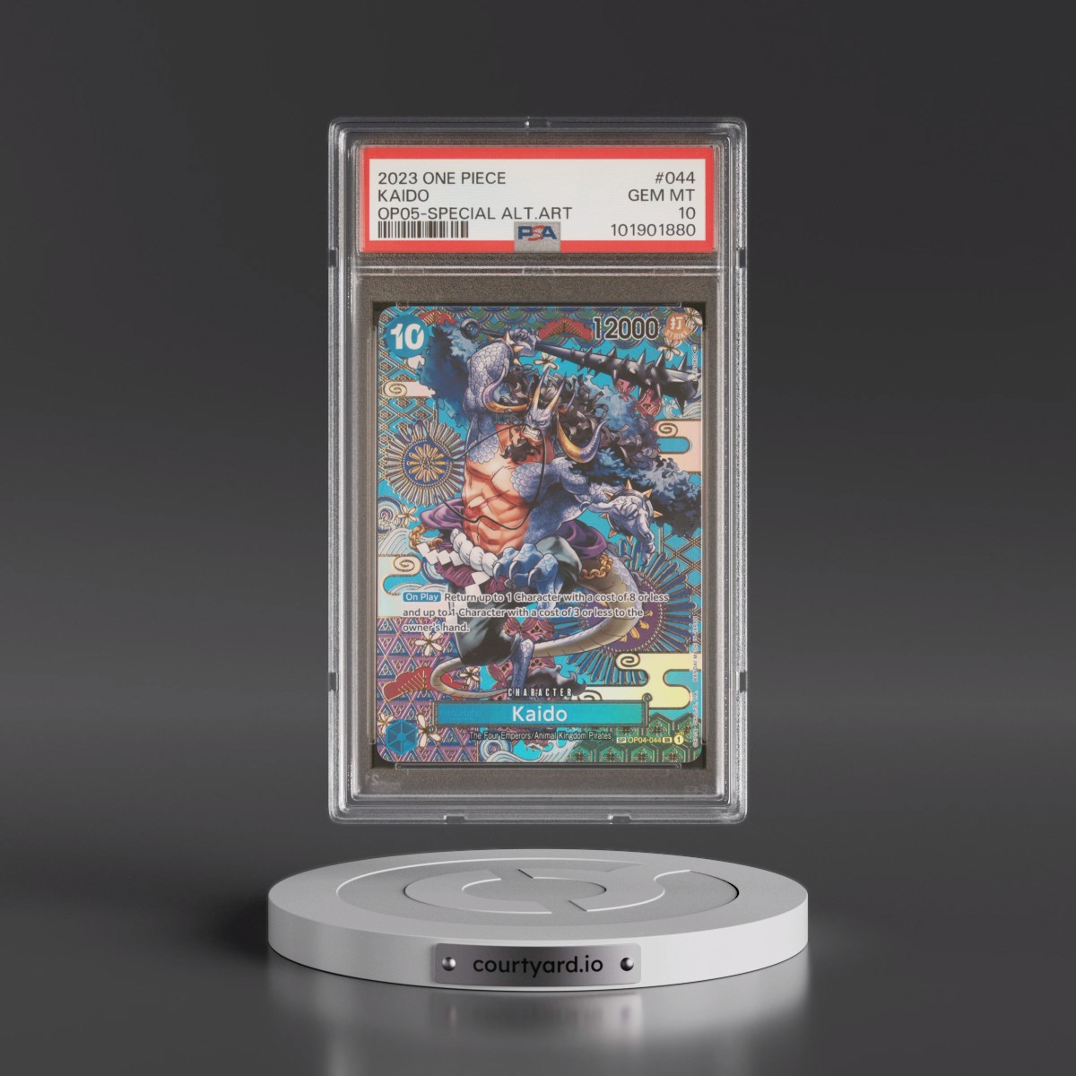 2023 One Piece OP05-Awakening of the New Era #044 Kaido - Special Alternate Art (PSA 10 GEM MINT)