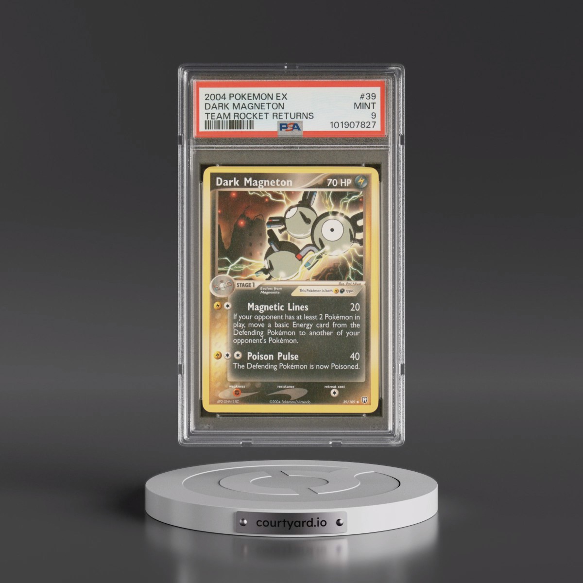 2004 Pokémon EX Team Rocket Returns #39 Dark Magneton (PSA 9 MINT)