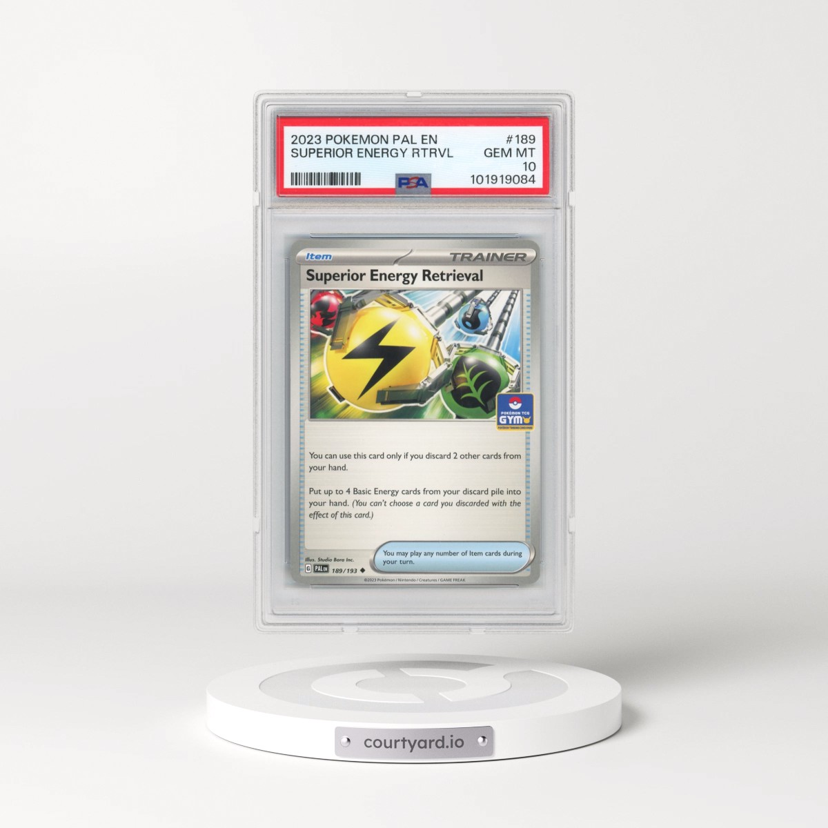 2023 Pokémon Pal EN-Paldea Evolved #189 Superior Energy Retrieval (PSA 10 GEM MINT)
