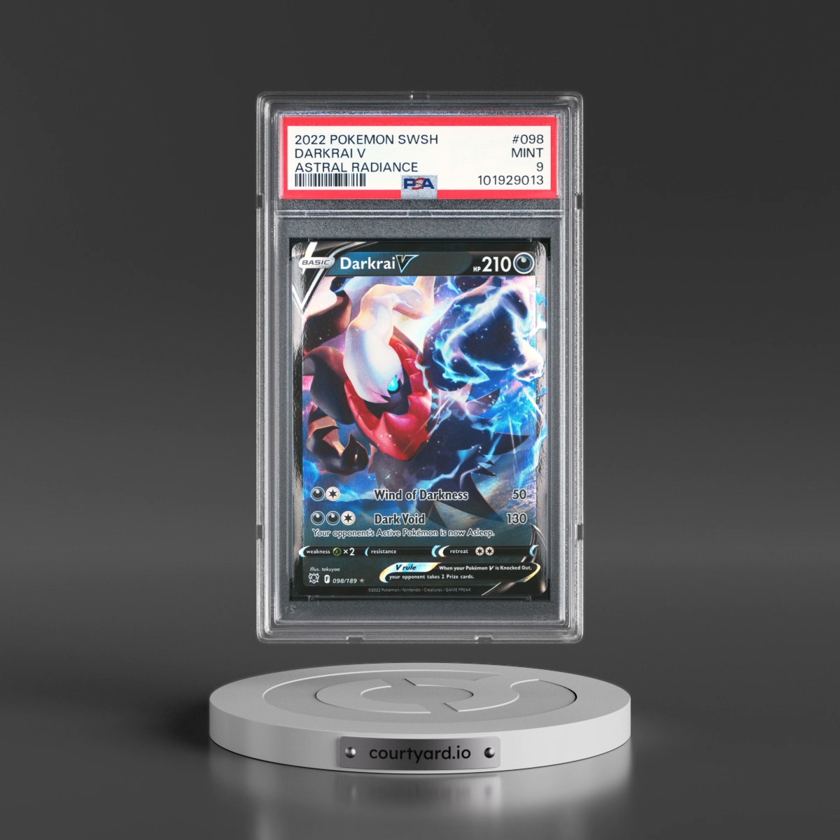 2022 Pokémon Sword & Shield Astral Radiance #098 Darkrai V - Holo (PSA 9 MINT)
