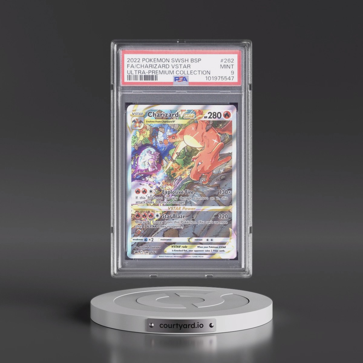 2022 Pokémon Swsh Black Star Promo #262 Charizard Vstar - Full Art Sword & Shield Ultra-Premium Collection-Charizard (PSA 9 MINT)