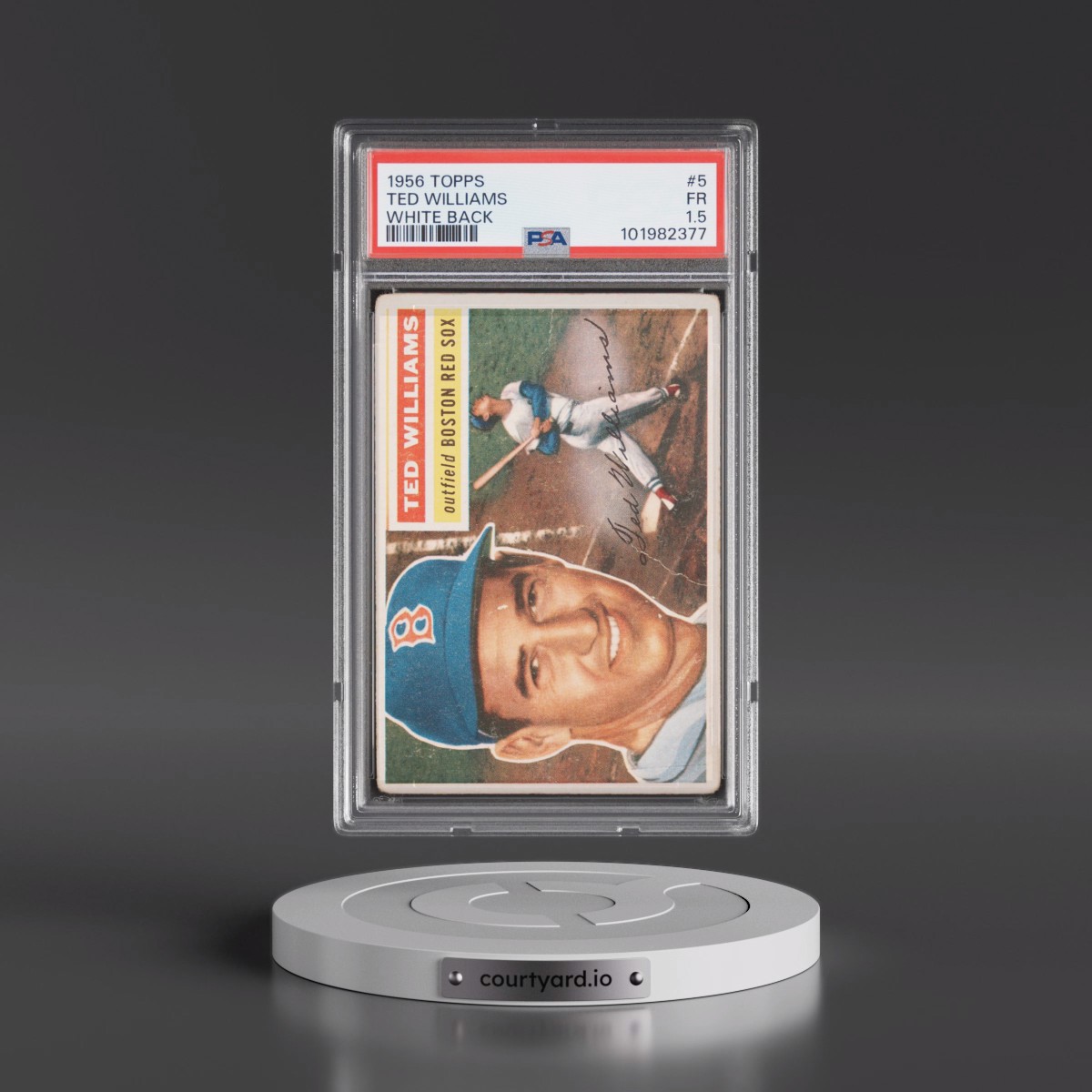 1956 Topps #5 Ted Williams - White Back (PSA 1.5 FR)