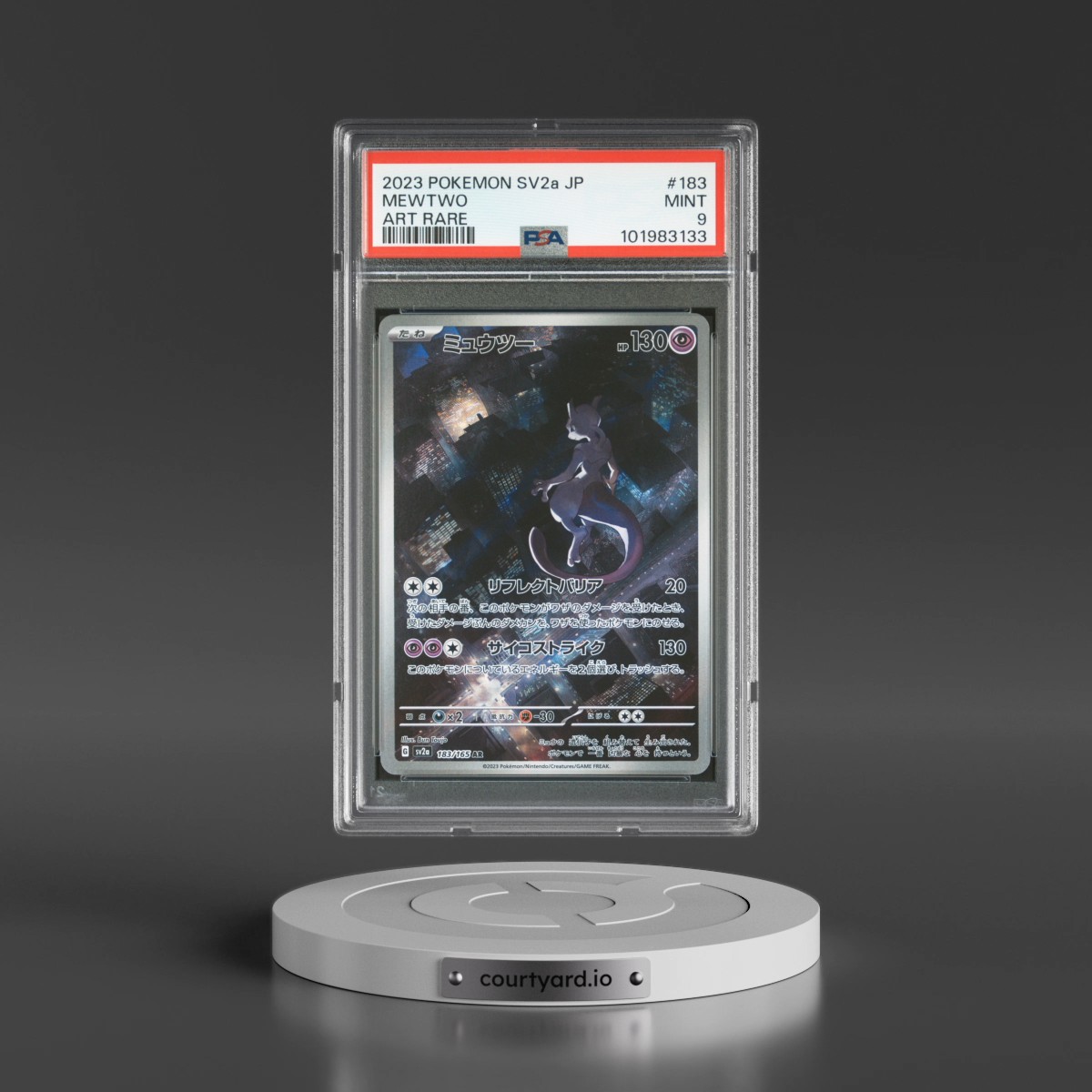 2023 Pokémon Sv2a-Pokemon 151 #183 Mewtwo - Art Rare (PSA 9 MINT)