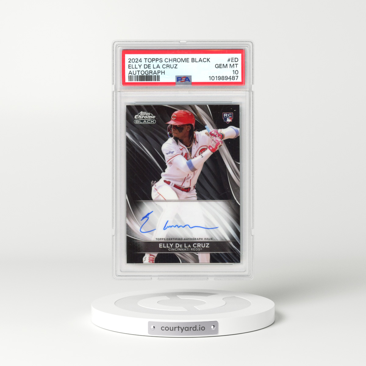 2024 Topps Chrome Black Autographs #ED Elly de La Cruz (PSA 10 GEM MINT)