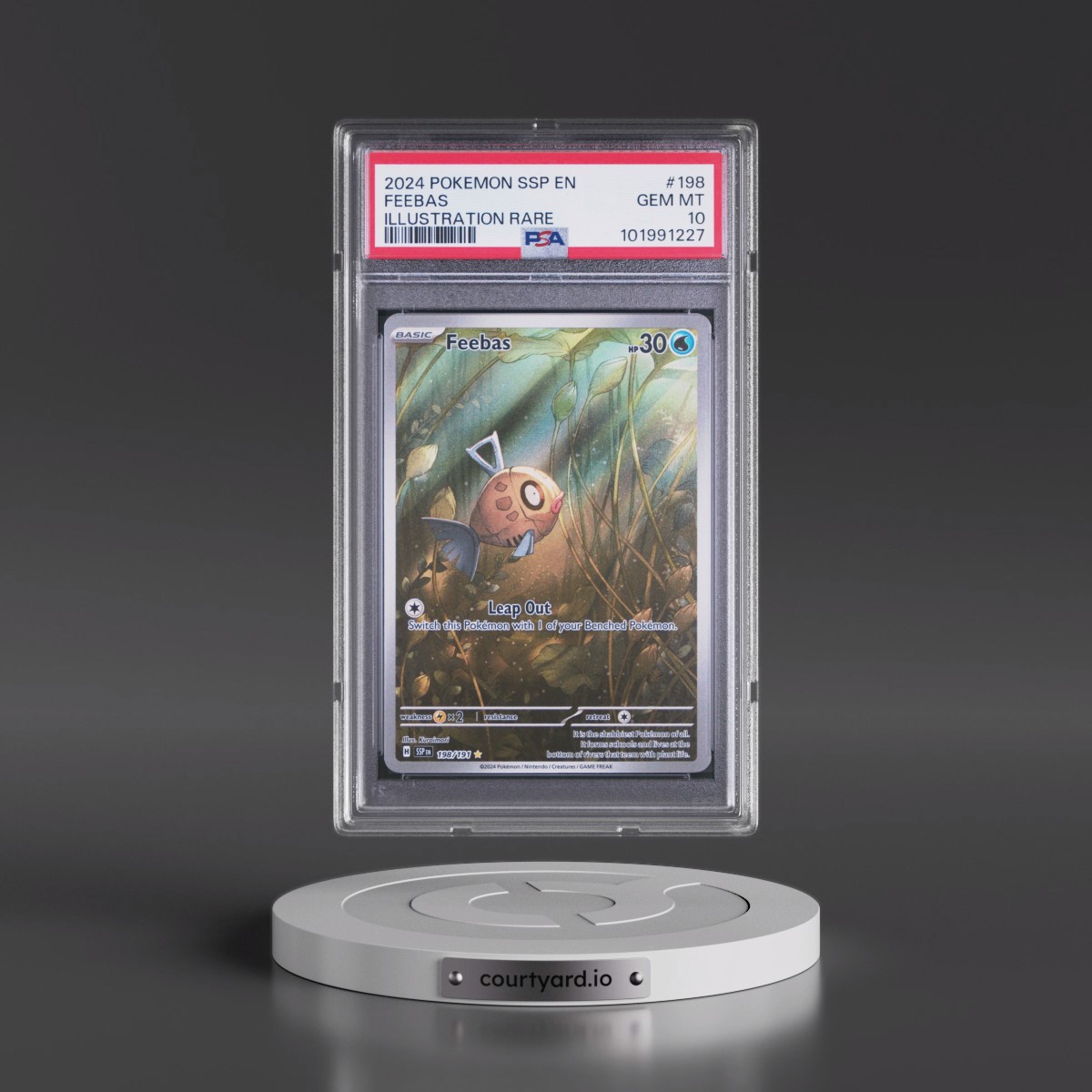 2024 Pokémon Ssp EN-Surging Sparks #198 Feebas - Illustration Rare (PSA 10 GEM MINT)