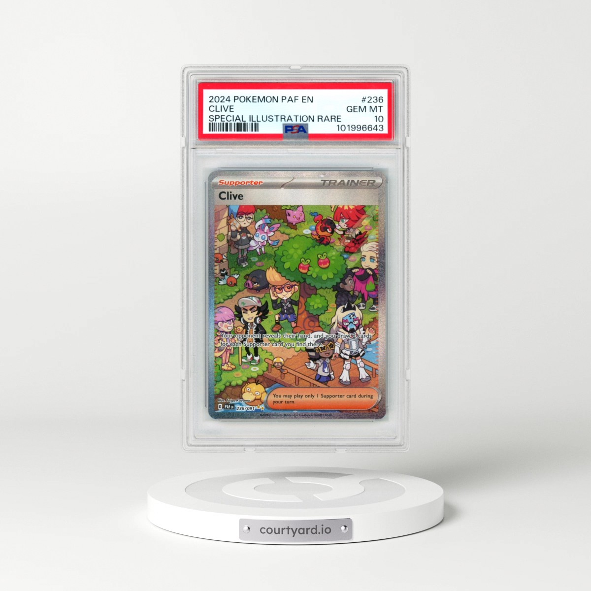 2024 Pokémon Paf EN-Paldean Fates #236 Clive - Special Illustration Rare (PSA 10 GEM MINT)