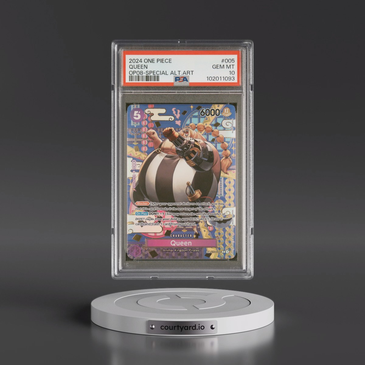 2024 One Piece OP08-Two Legends #005 Queen - Special Alternate Art (PSA 10 GEM MINT)