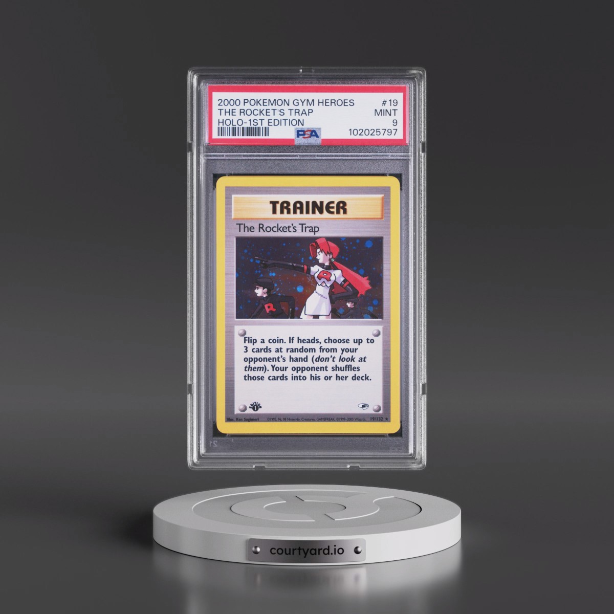 2000 Pokémon Gym Heroes #19 The Rocket's Trap - 1st Edition Holo (PSA 9 MINT)