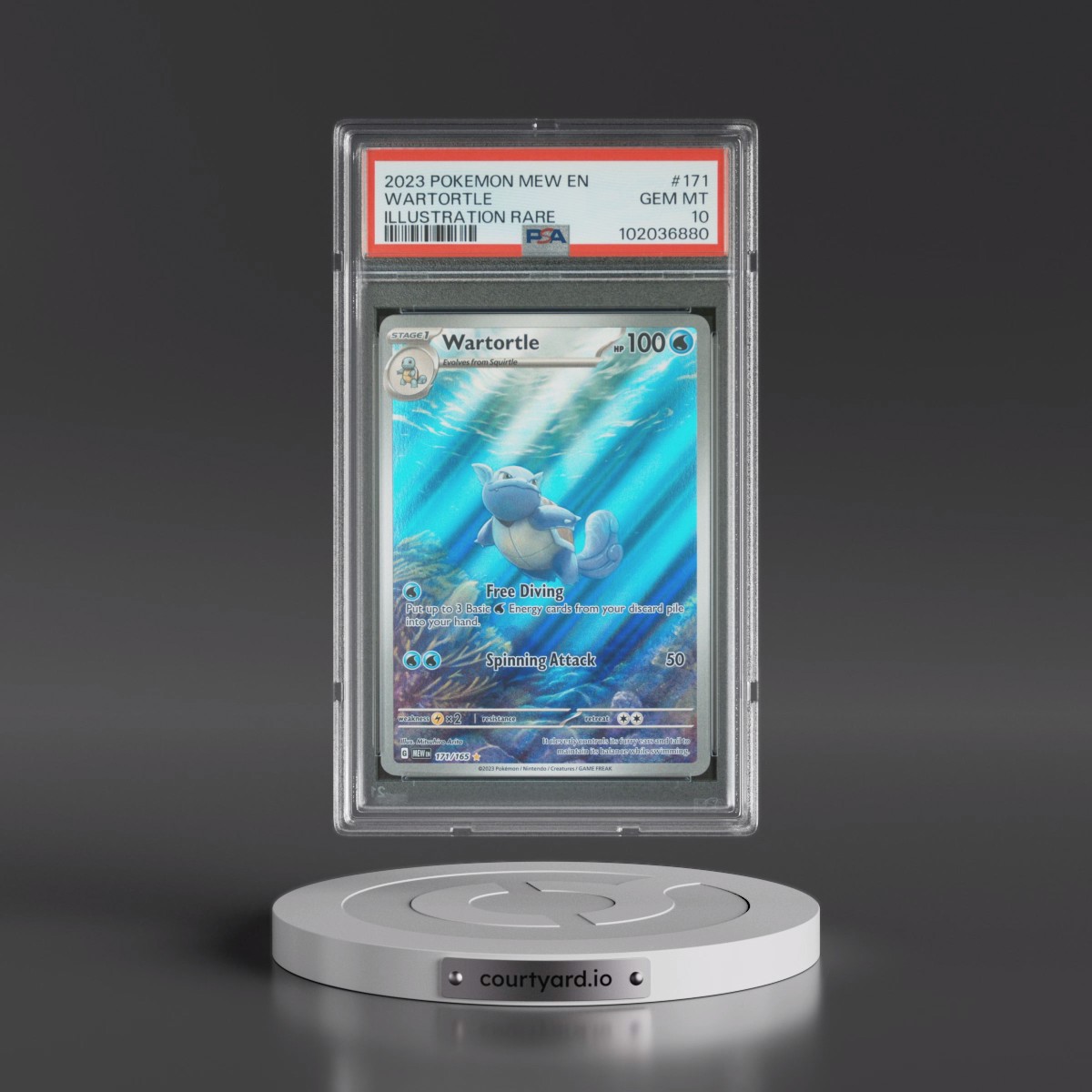 2023 Pokémon Mew EN-151 #171 Wartortle - Illustration Rare (PSA 10 GEM MINT)
