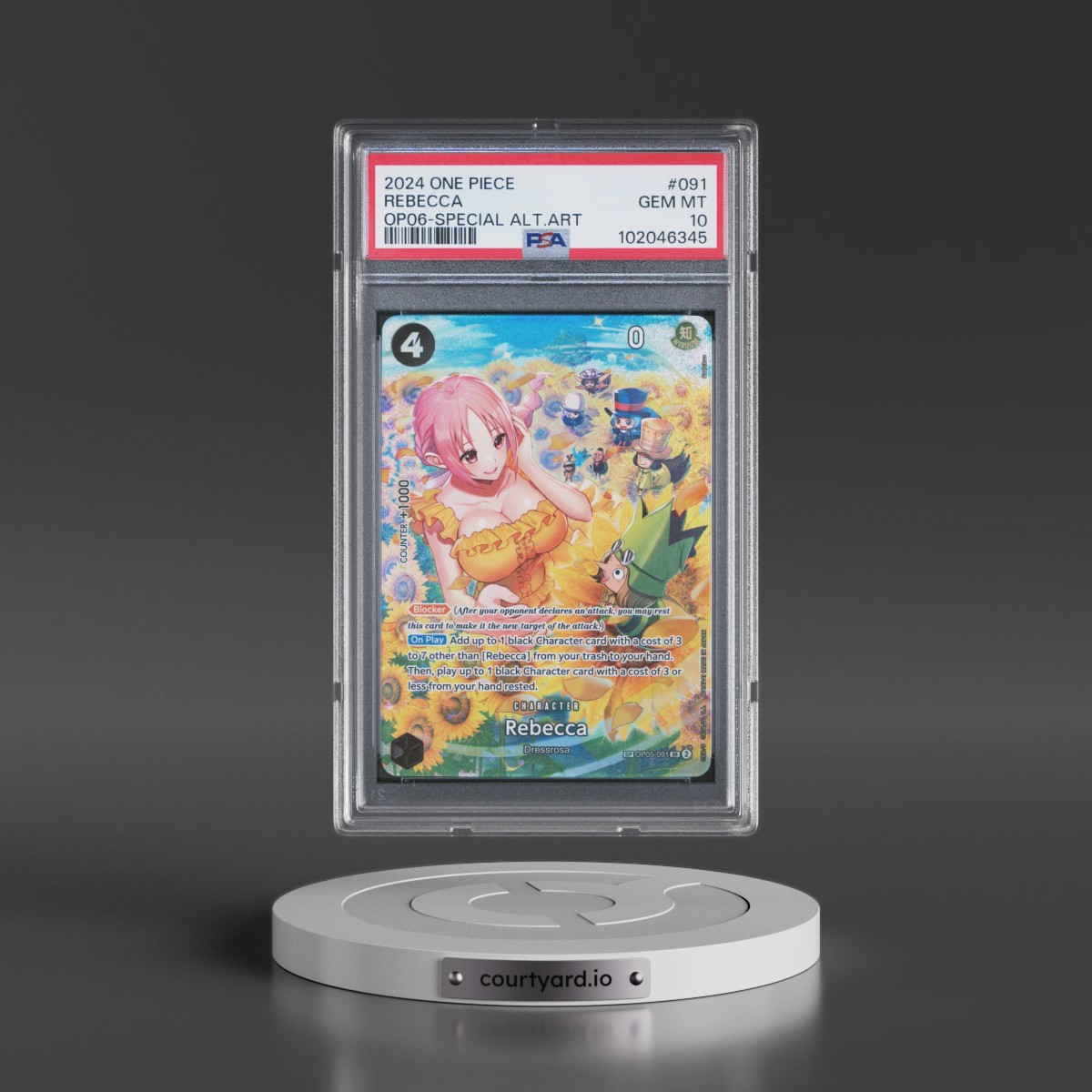 2024 One Piece OP06-Wings of the Captain #091 Rebecca - Special Alternate Art (PSA 10 GEM MINT)