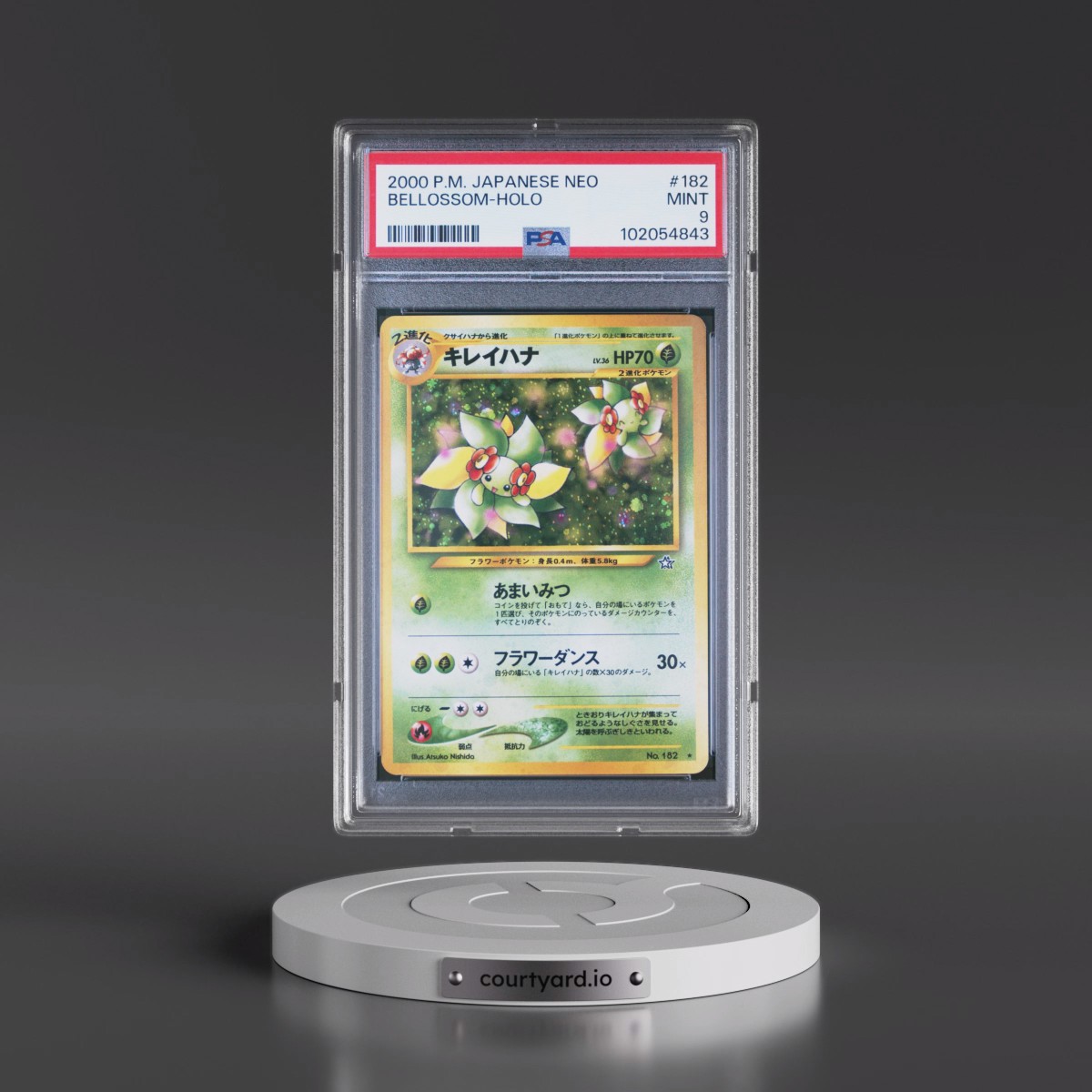 2000 Pokémon Neo #182 Bellossom - Holo (PSA 9 MINT)
