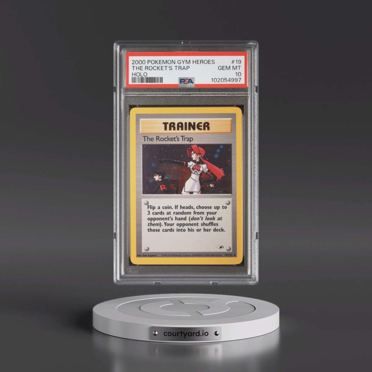 2000 Pokémon Gym Heroes #19 The Rocket's Trap - Holo (PSA 10 GEM MINT)