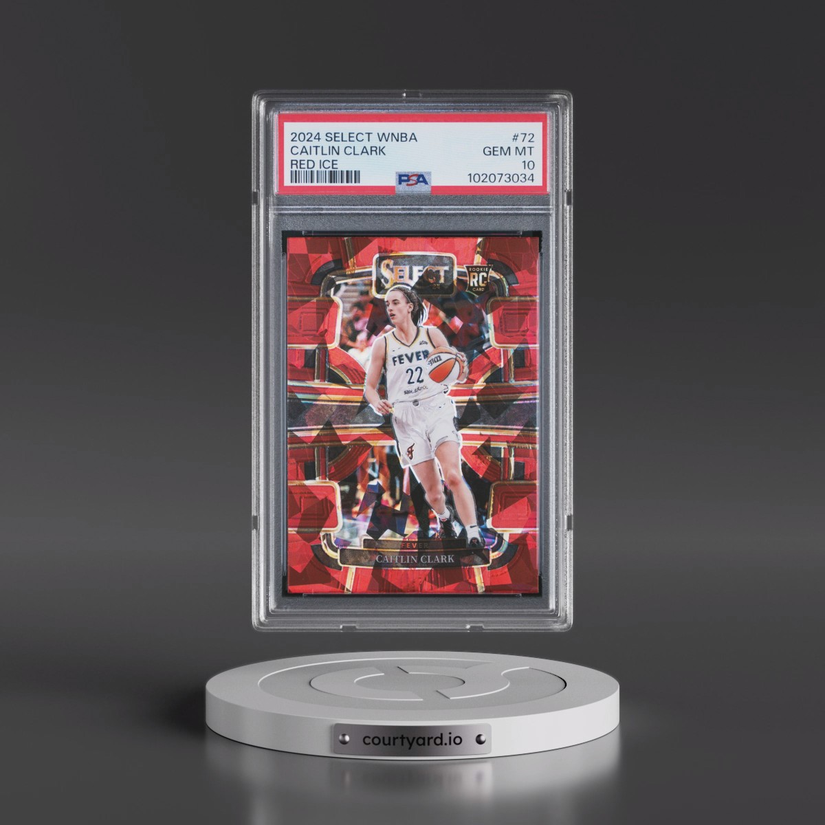 2024 Panini Select WNBA #72 Caitlin Clark - Red Ice (PSA 10 GEM MINT)