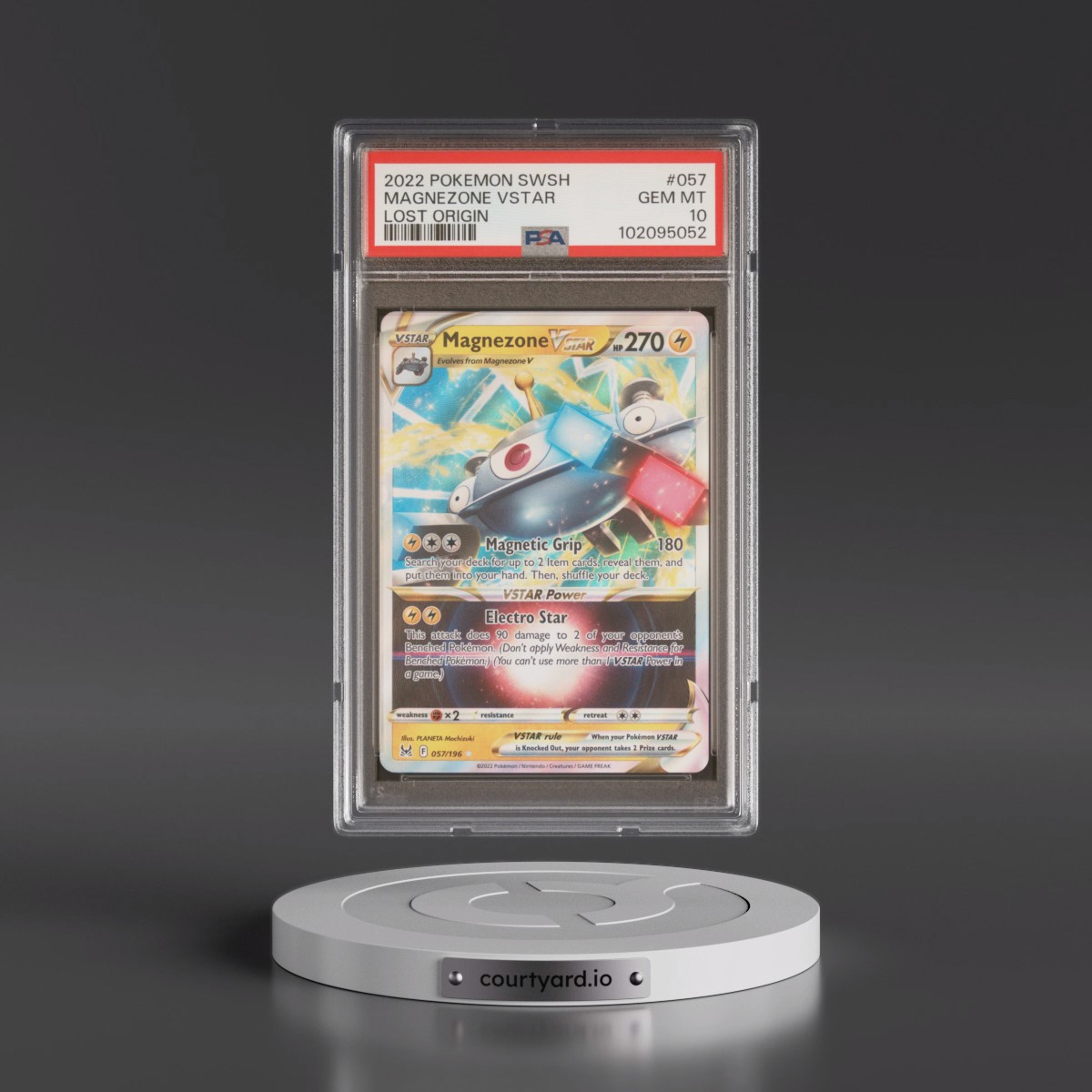 2022 Pokémon Sword & Shield Lost Origin #057 Magnezone Vstar (PSA 10 GEM MINT)
