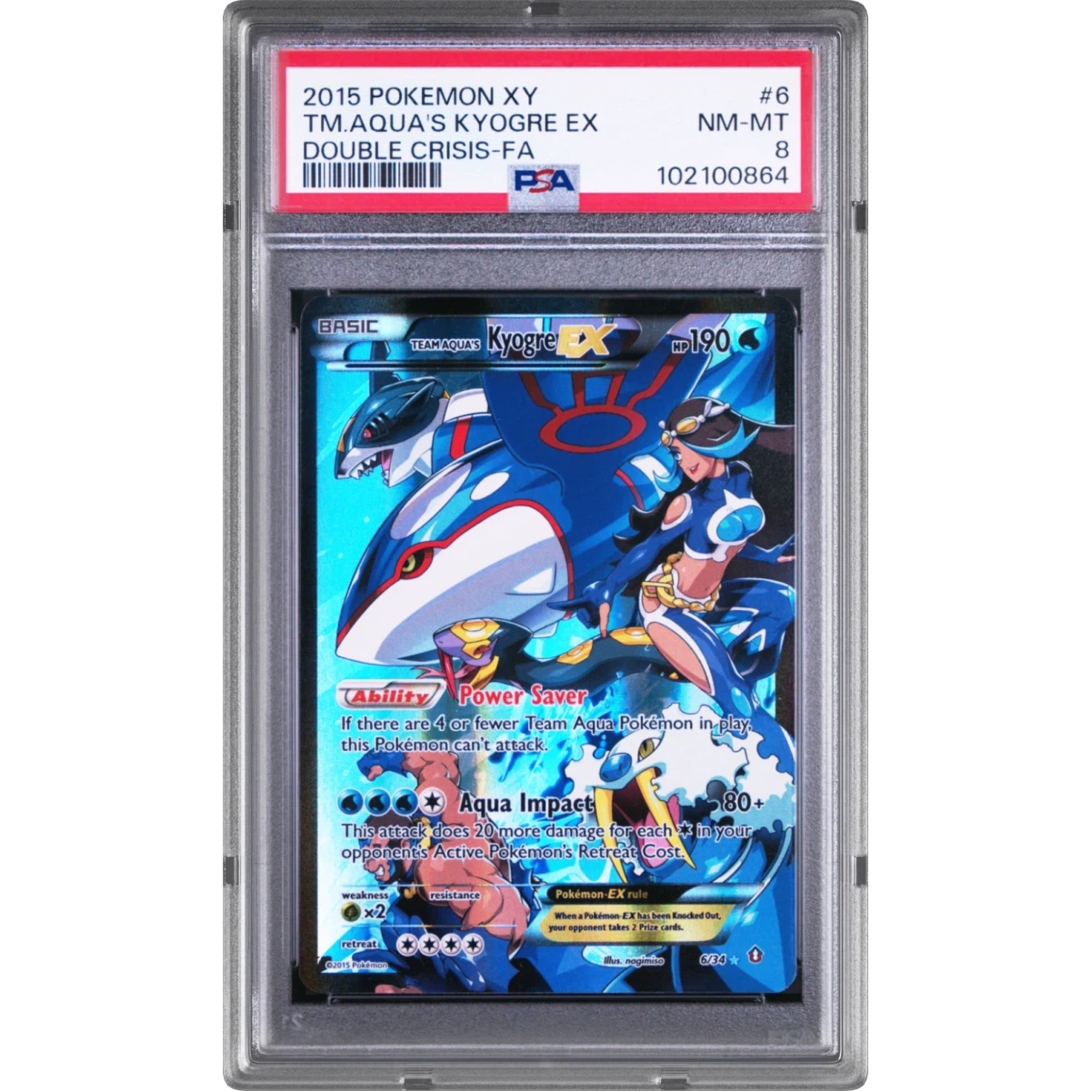 Team Aqua's Kyogre EX card artwork