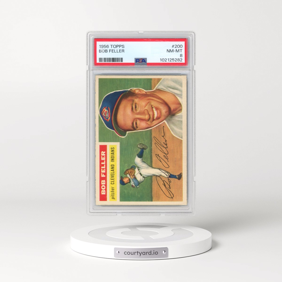 1956 Topps #200 Bob Feller (PSA 8 NM-MT)